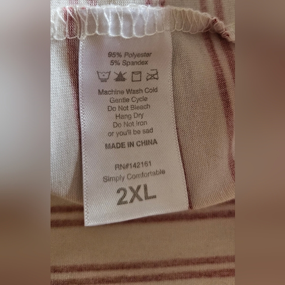 Lularoe Striped Short Sleeve Top - Picture 4 of 4